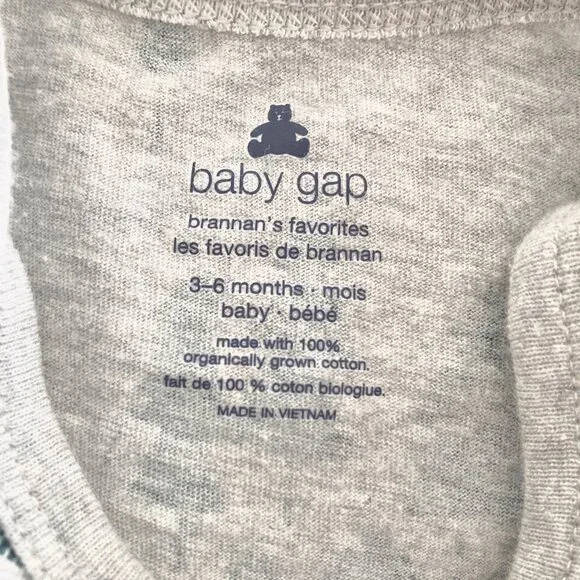 Baby Bundle/Lot 3-6M - Grey Stripes - Carter's/Gap - T-shirt/Bodsuit Set - Picture 7 of 9